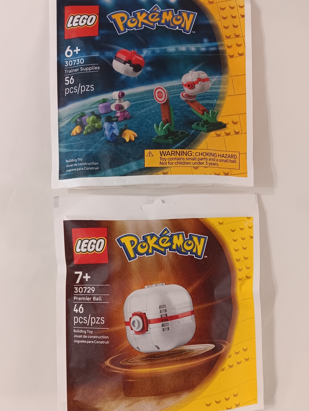 LEGO Pokémon Trainer Supplies & Premier Ball Building Toy - Lot Of 2